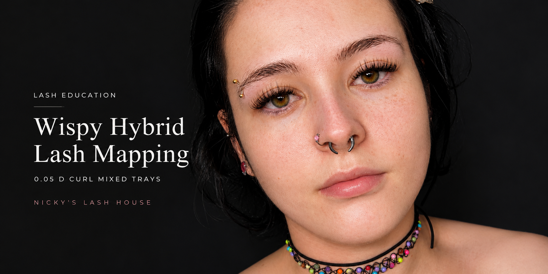 Wispy Hybrid Lash Mapping Using 0.05 D Curl Mixed Trays